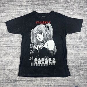 Death Note Misa Tonal Boyfriend Fit Tee Shirt Size Large Girls Anime Acid Wash